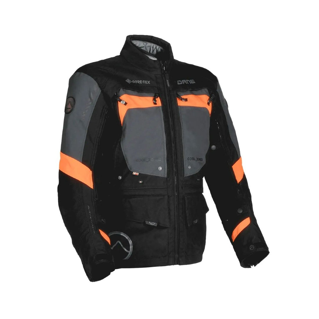 dane reykjavik jacket orange goretex adventure adv touring revit klim alpine riding gear